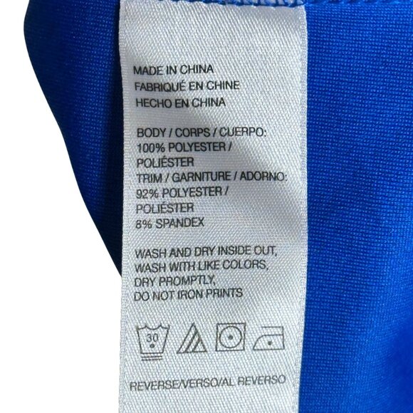 Izod Golf Women's XL White & Blue Short Sleeve Polo Shirt With Chevron Print & N - Picture 6 of 7